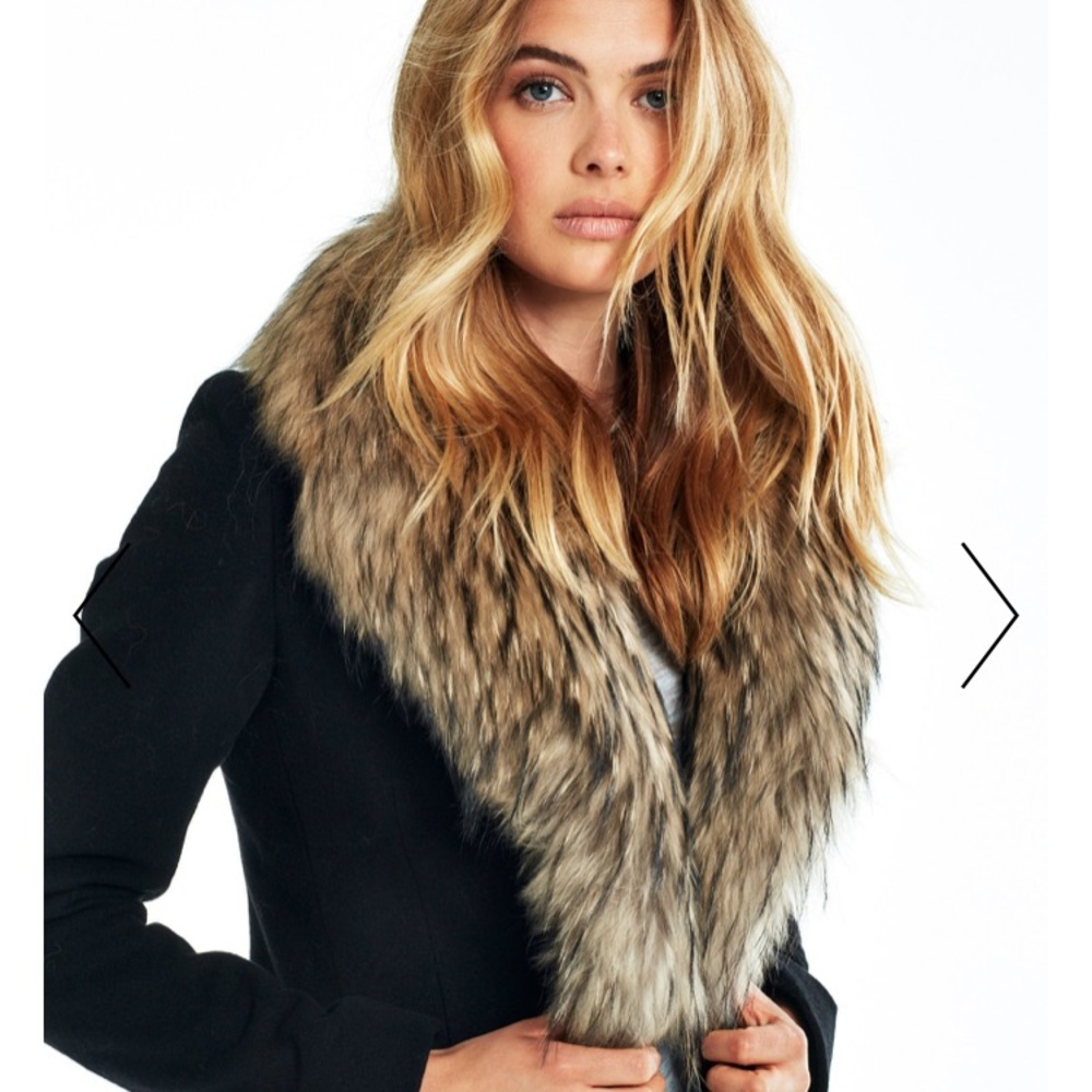 SAM. New York “Ludlow” Genuine Fur Coat Jacket NWT Black $895 Large